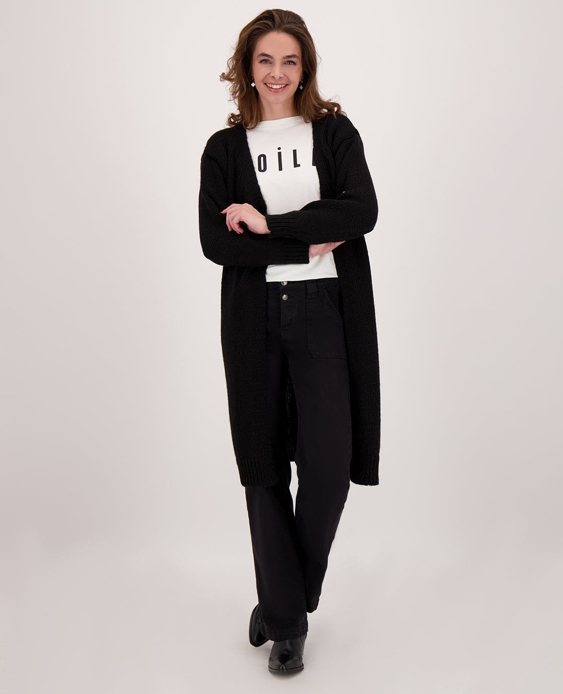 Je m'appelle Broeken Pant Flare Denim | Zwart