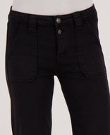 Je m'appelle Broeken Pant Flare Denim | Zwart