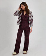 Je m'appelle Broeken Dark Burgundy / XS / (30'') Jumpsuit Carol | Dark Burgundy