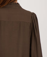 Je m'appelle Tops Top Ruffle | Cacao Brown