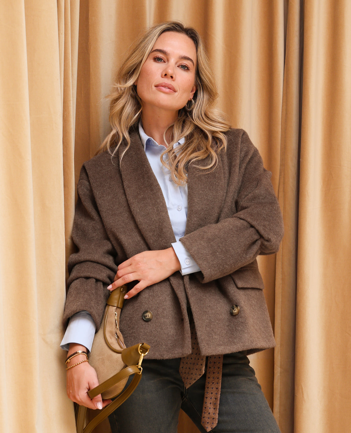 Coat Aveline | Light Espresso