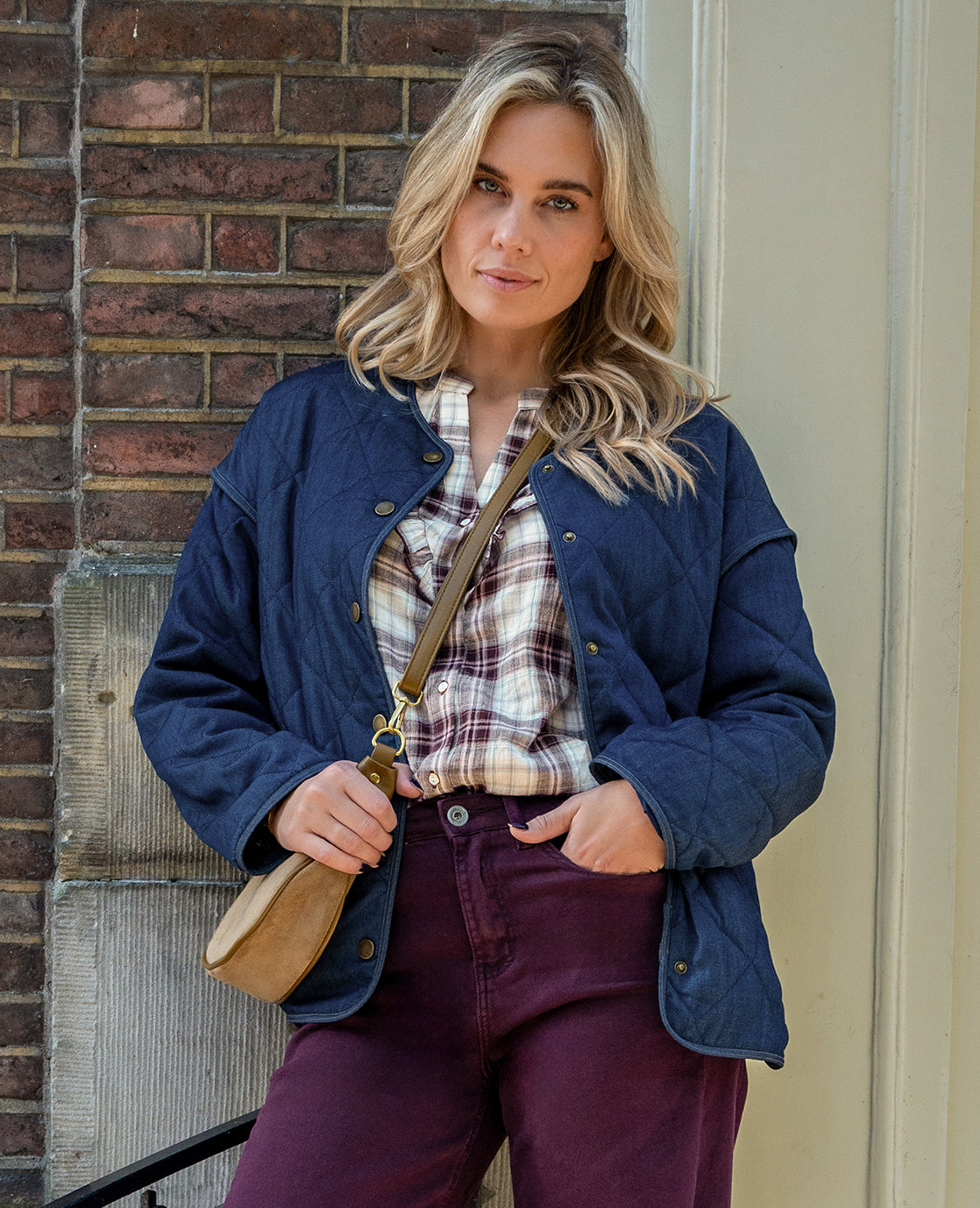 Jacket Quilted | Dark Blue Denim