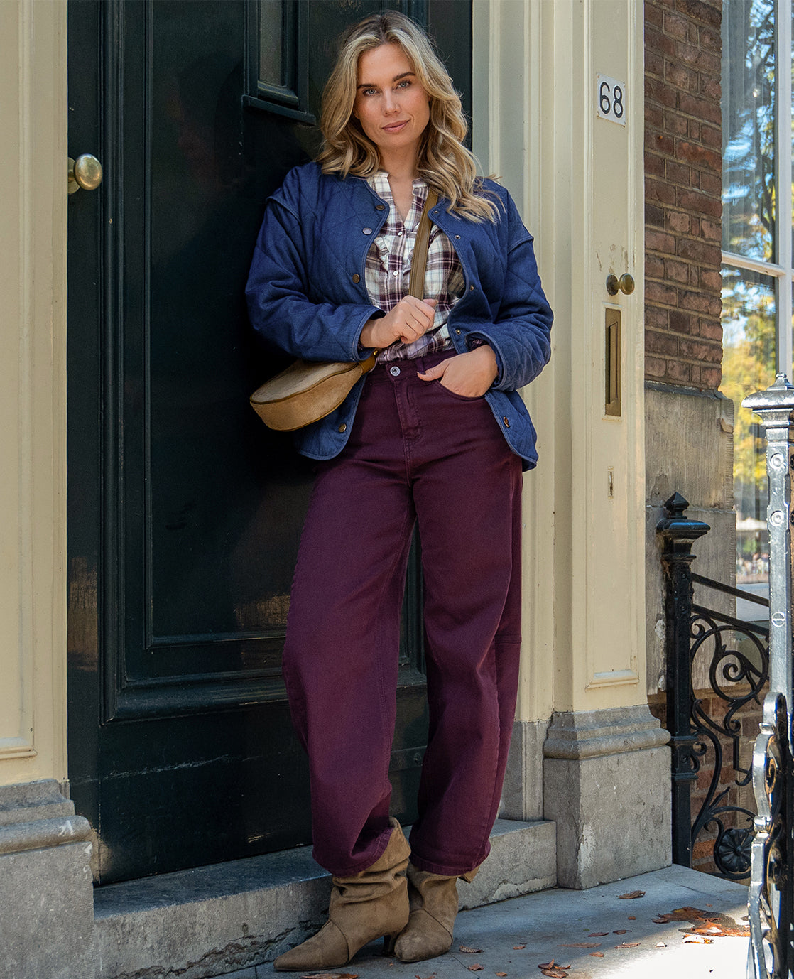 Pant Clara Stretch Denim | Plum