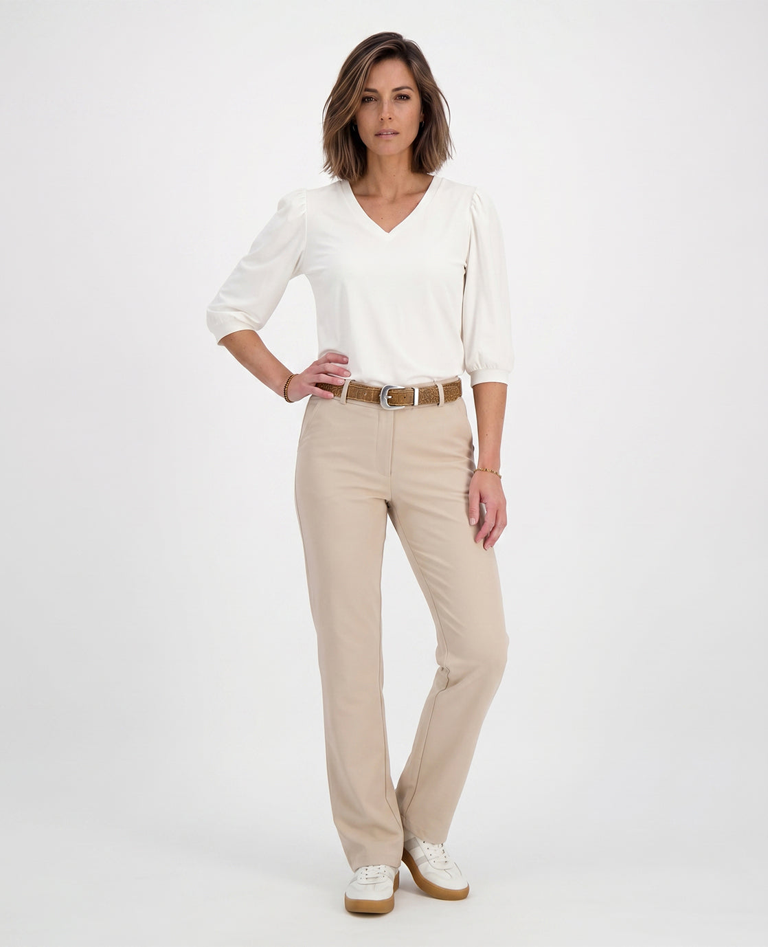 Pant Jasmin Travel ++ | Warm Greige