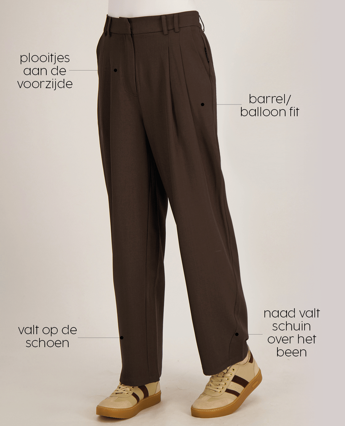 Je m'appelle Broeken Pant Liv | Espresso