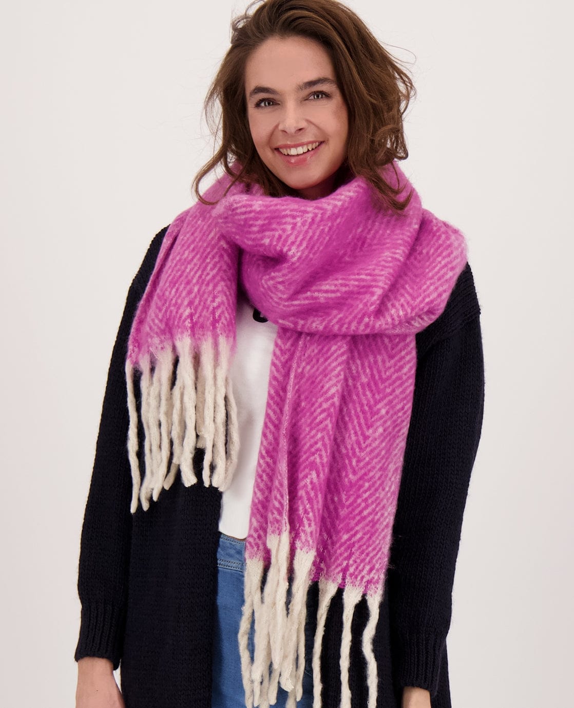 Je m'appelle Accessoires Raspberry / One Size Sjaal Cosy Winter | Raspberry