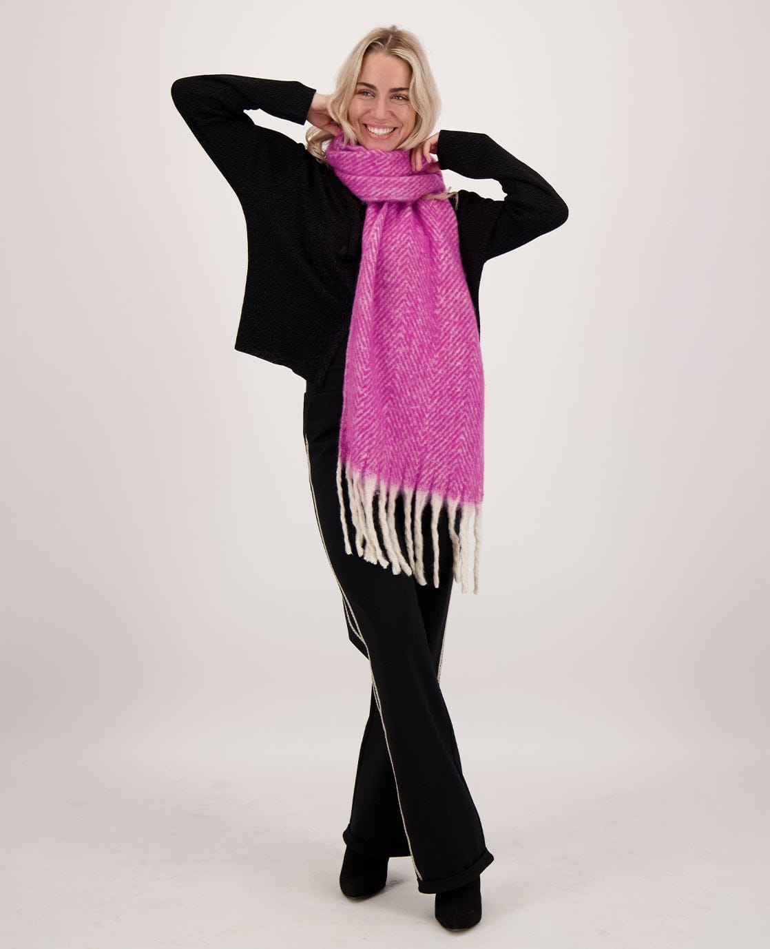 Je m'appelle Accessoires Raspberry / One Size Sjaal Cosy Winter | Raspberry