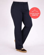 Je m'appelle Broeken Pant Isa Travel Brushed | Donkerblauw