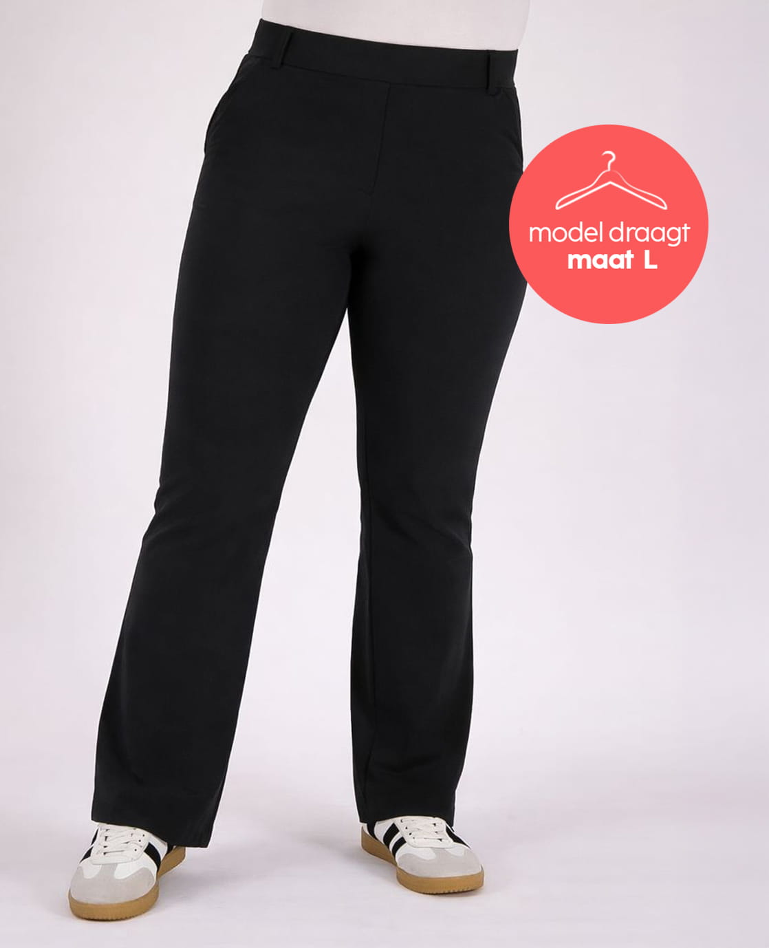 Je m'appelle Broeken Pant Isa Travel Brushed | Zwart
