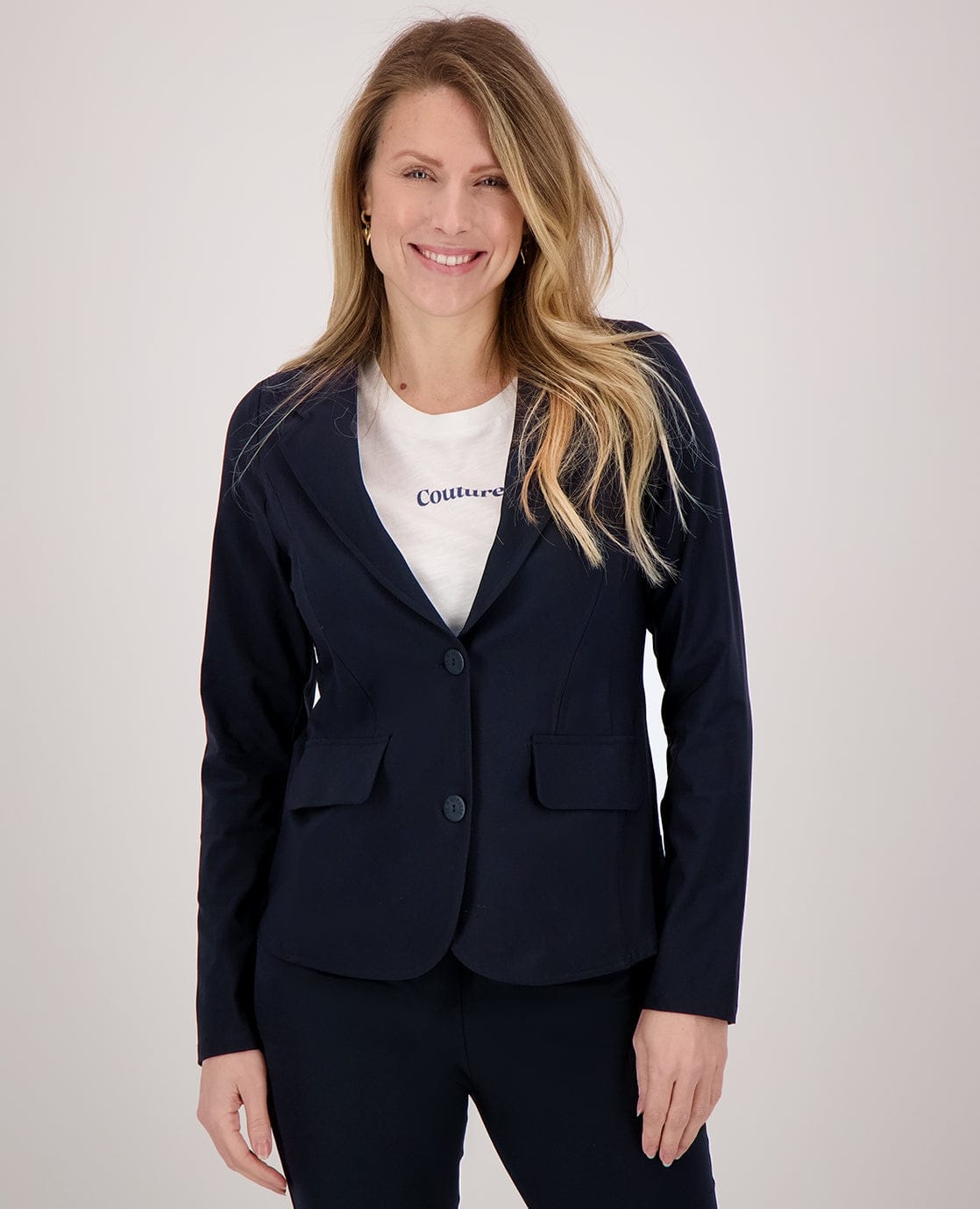 Je m'appelle Jassen Blazer Regular Travel | Donkerblauw