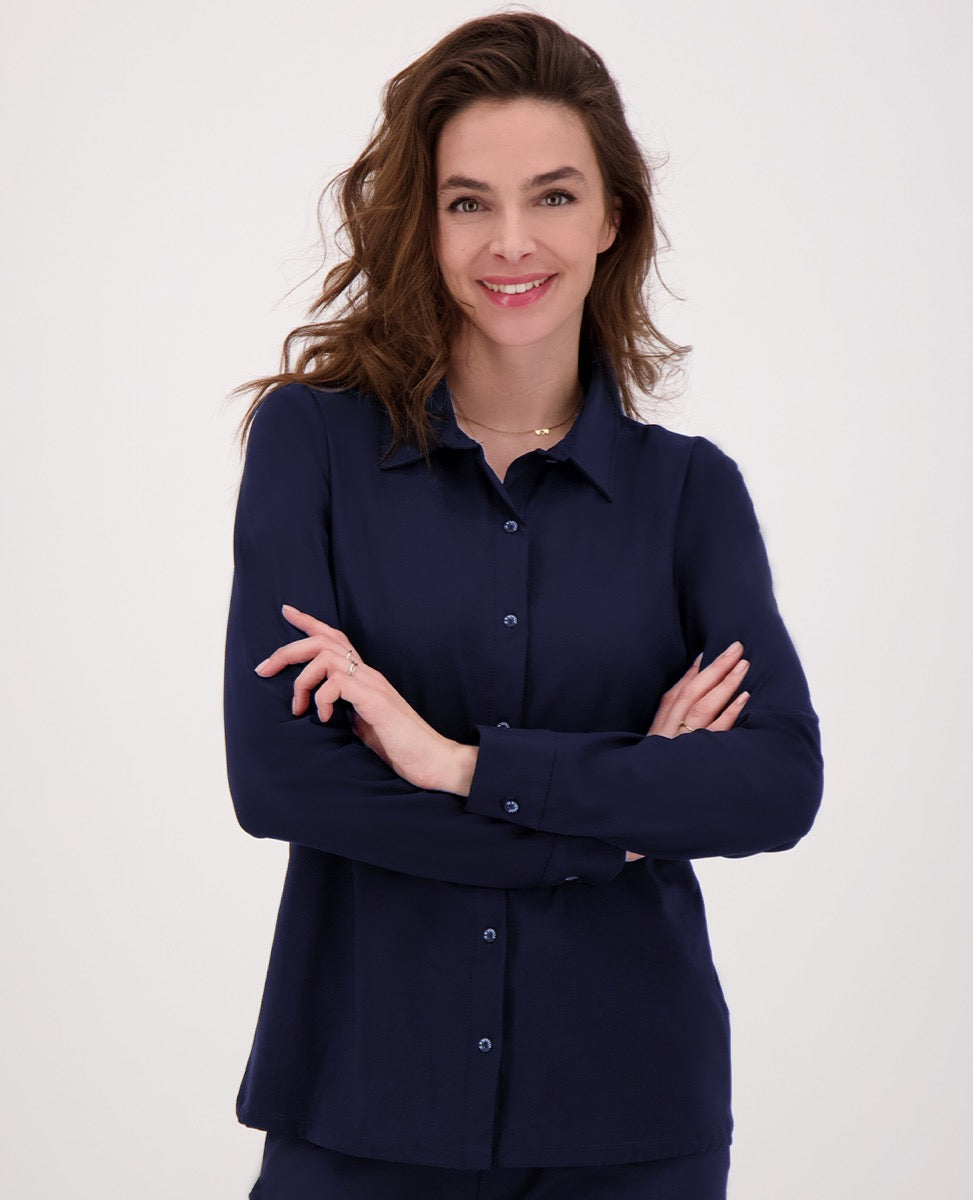 Blouse Perfecte Travel | Donkerblauw
