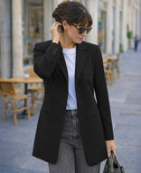 Je m'appelle Jassen Zwart / XS Blazer Longue Travel | Zwart