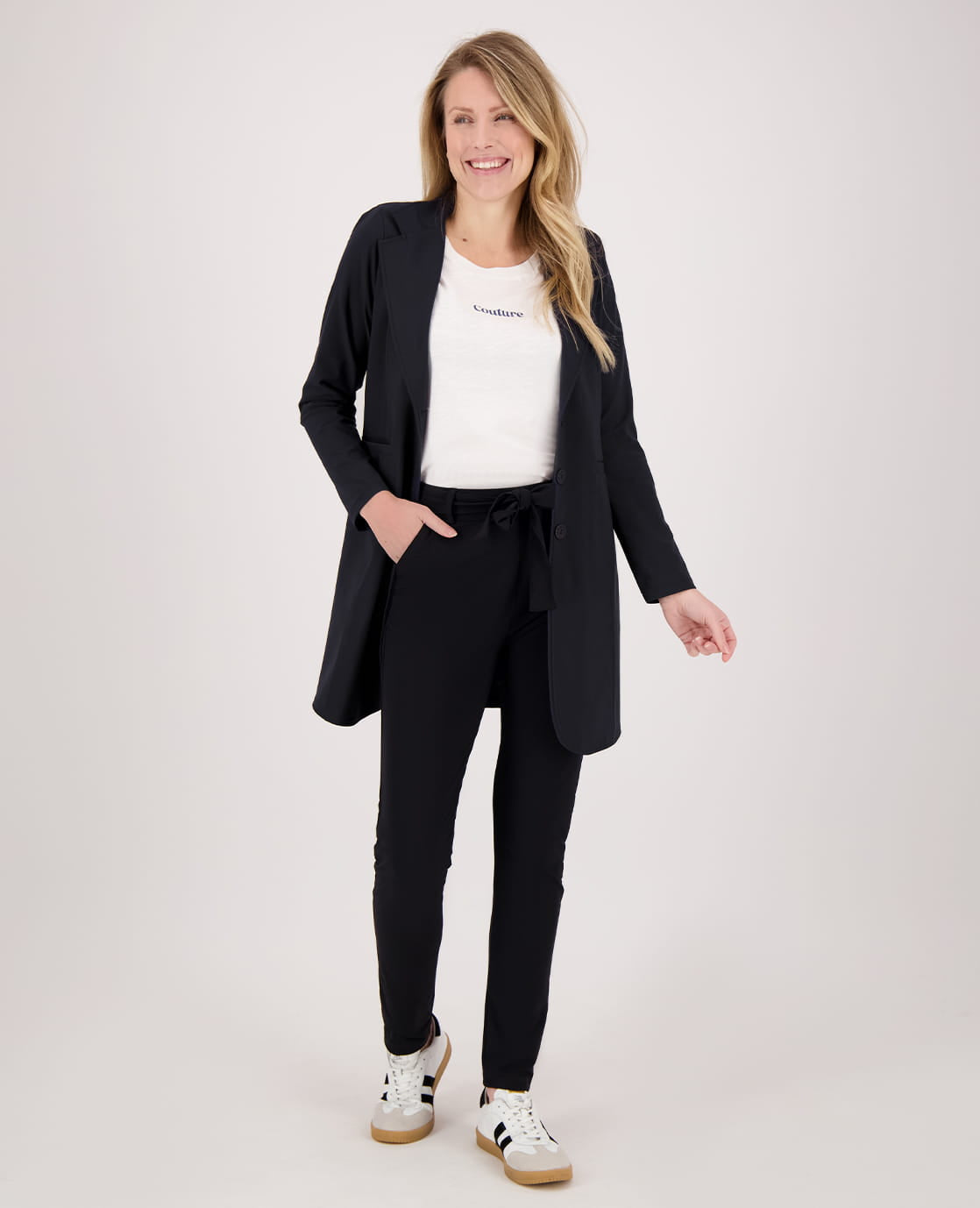 Je m'appelle Jassen Blazer Longue Travel | Zwart