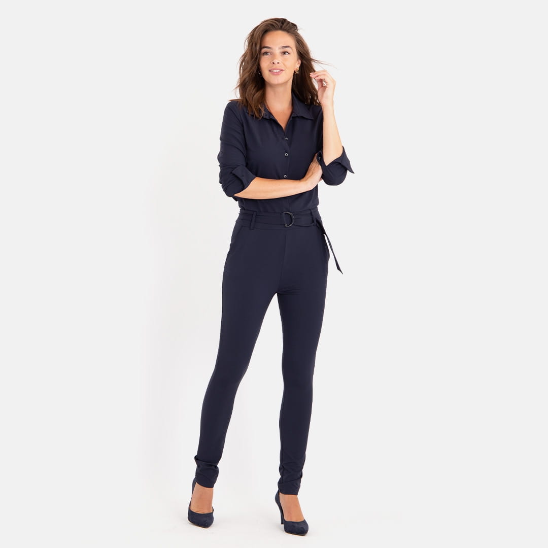 Je m'appelle Broeken Jumpsuit Travel | Donkerblauw