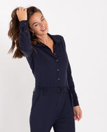 Je m'appelle Broeken Jumpsuit Travel | Donkerblauw