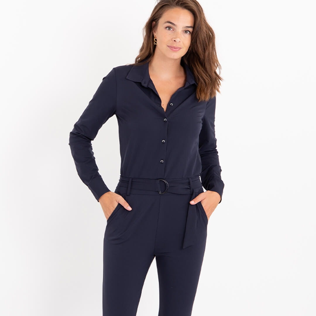 Je m'appelle Broeken Donkerblauw / XS Jumpsuit Travel | Donkerblauw