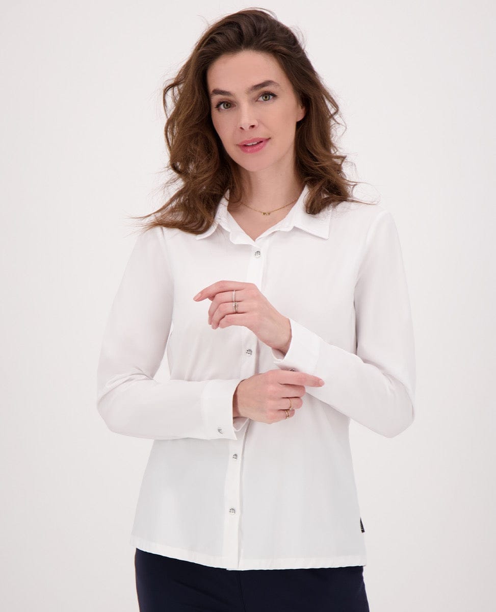 Je m'appelle Tops Wit / XS Blouse Perfecte Travel | Wit