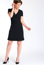Je m'appelle Jurken Robe Cross Over Travel | Zwart
