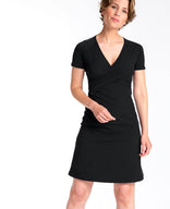 Je m'appelle Jurken Robe Cross Over Travel | Zwart