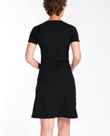 Je m'appelle Jurken Robe Cross Over Travel | Zwart