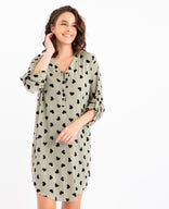 Je m'appelle Jurken Grey Olive / XS Robe Hearts | Grey Olive