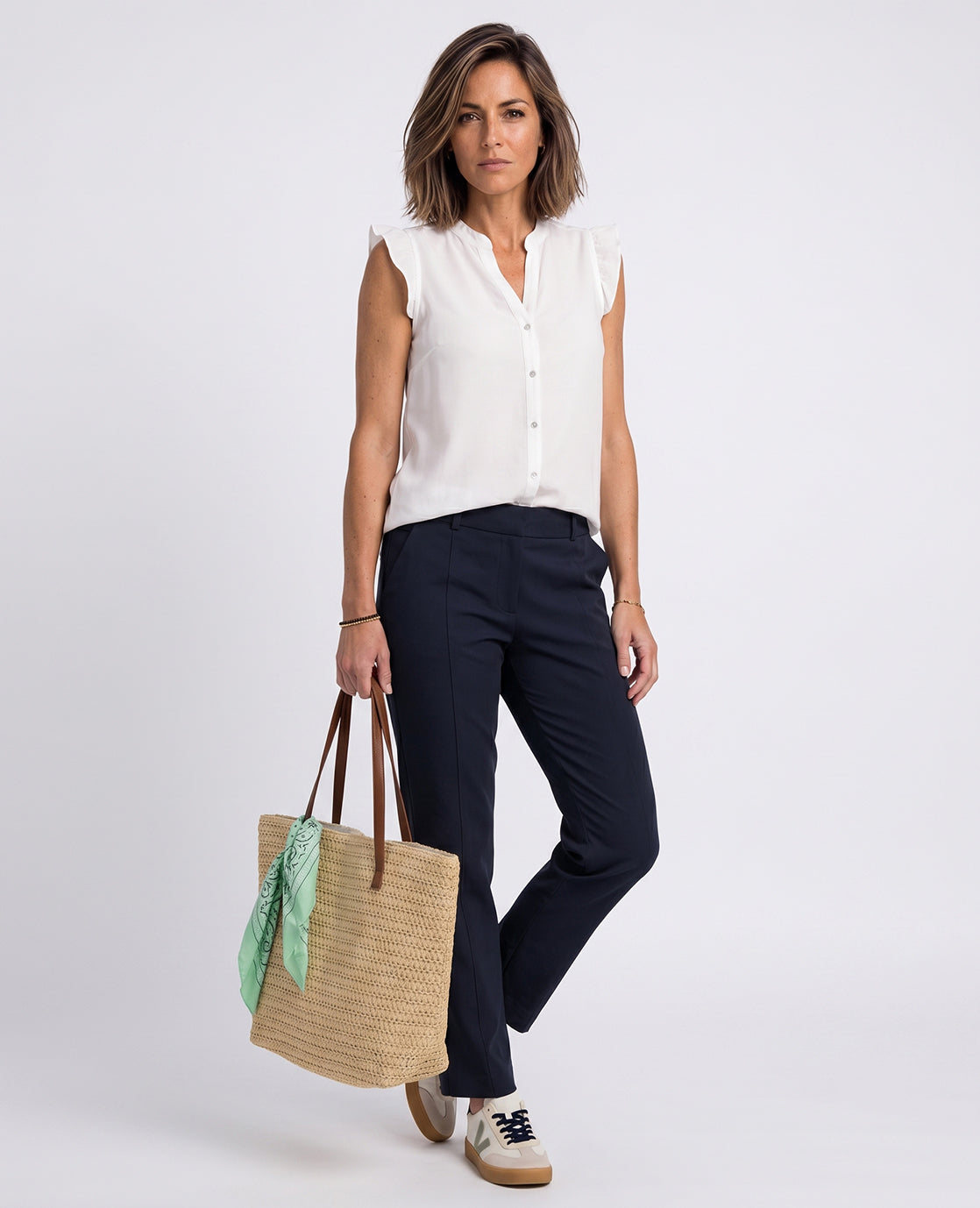 Pant Chino 7/8 Travel | Donkerblauw
