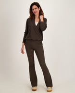 Je m'appelle Broeken Pant Isa Travel ++ | Espresso / Porcelain White