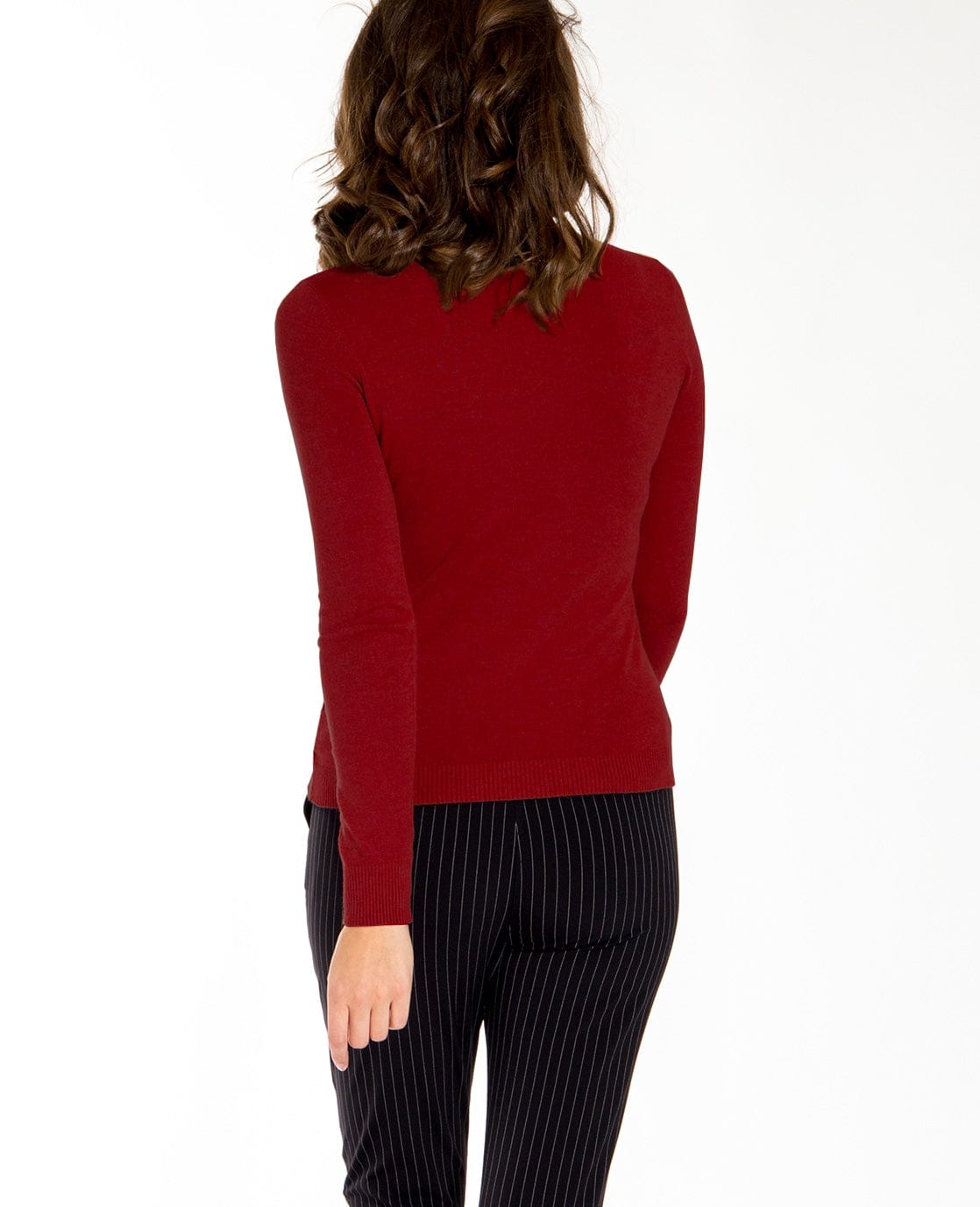 Je m'appelle Tops Pull ColTango Rouge | Rouge