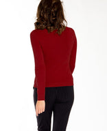 Je m'appelle Tops Pull ColTango Rouge | Rouge