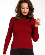 Je m'appelle Tops Pull ColTango Rouge | Rouge