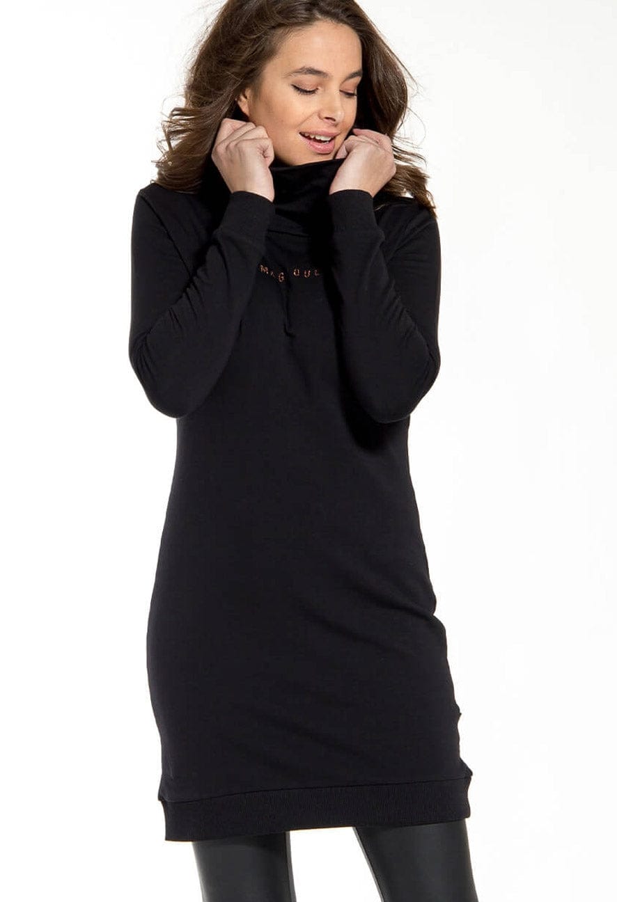 Je m'appelle Jurken Sweatdress Collar | Zwart