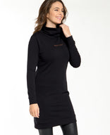 Je m'appelle Jurken Sweatdress Collar | Zwart