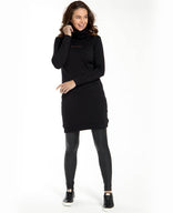 Je m'appelle Jurken Sweatdress Collar | Zwart