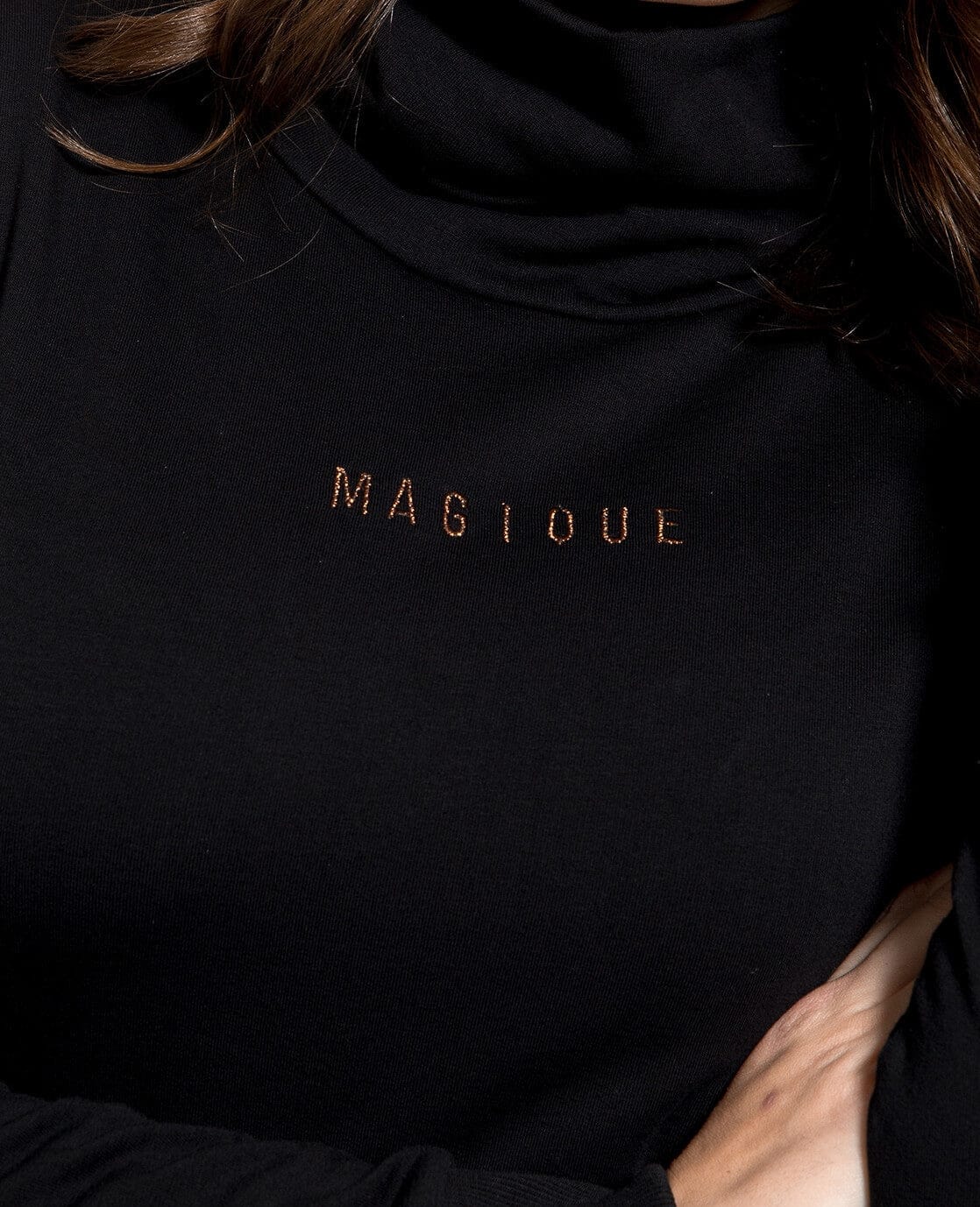Je m'appelle Jurken Sweatdress Collar | Zwart
