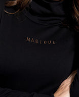 Je m'appelle Jurken Sweatdress Collar | Zwart