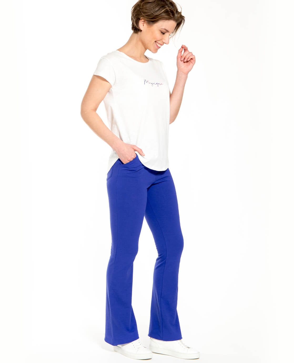 Je m'appelle Broeken Sweat Pant Flare | Royal Blue