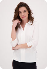 Je m'appelle Tops Wit / XS Top Collar Travel | Wit