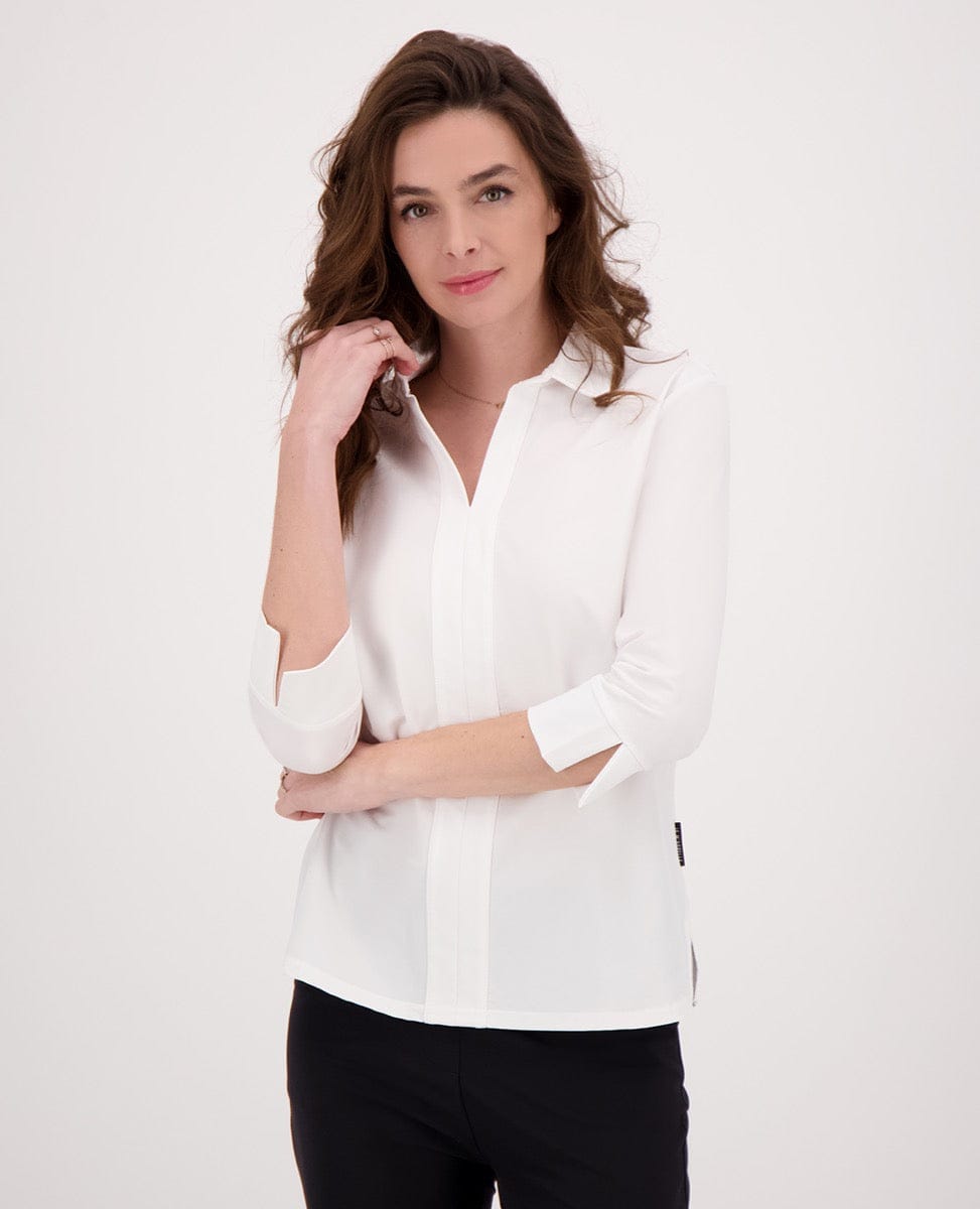 Je m'appelle Tops Top Collar Travel | Wit