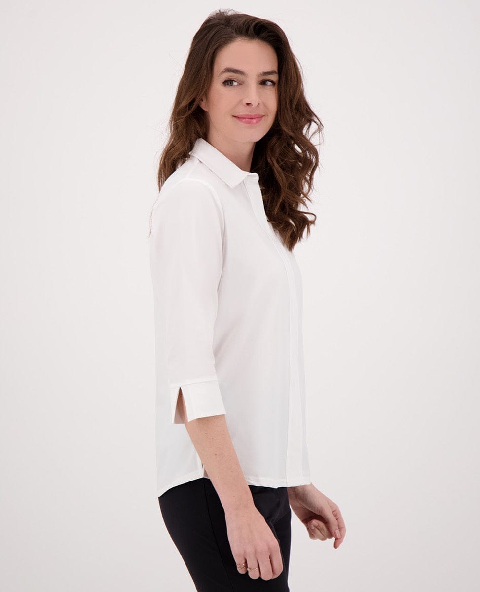 Je m'appelle Tops Top Collar Travel | Wit