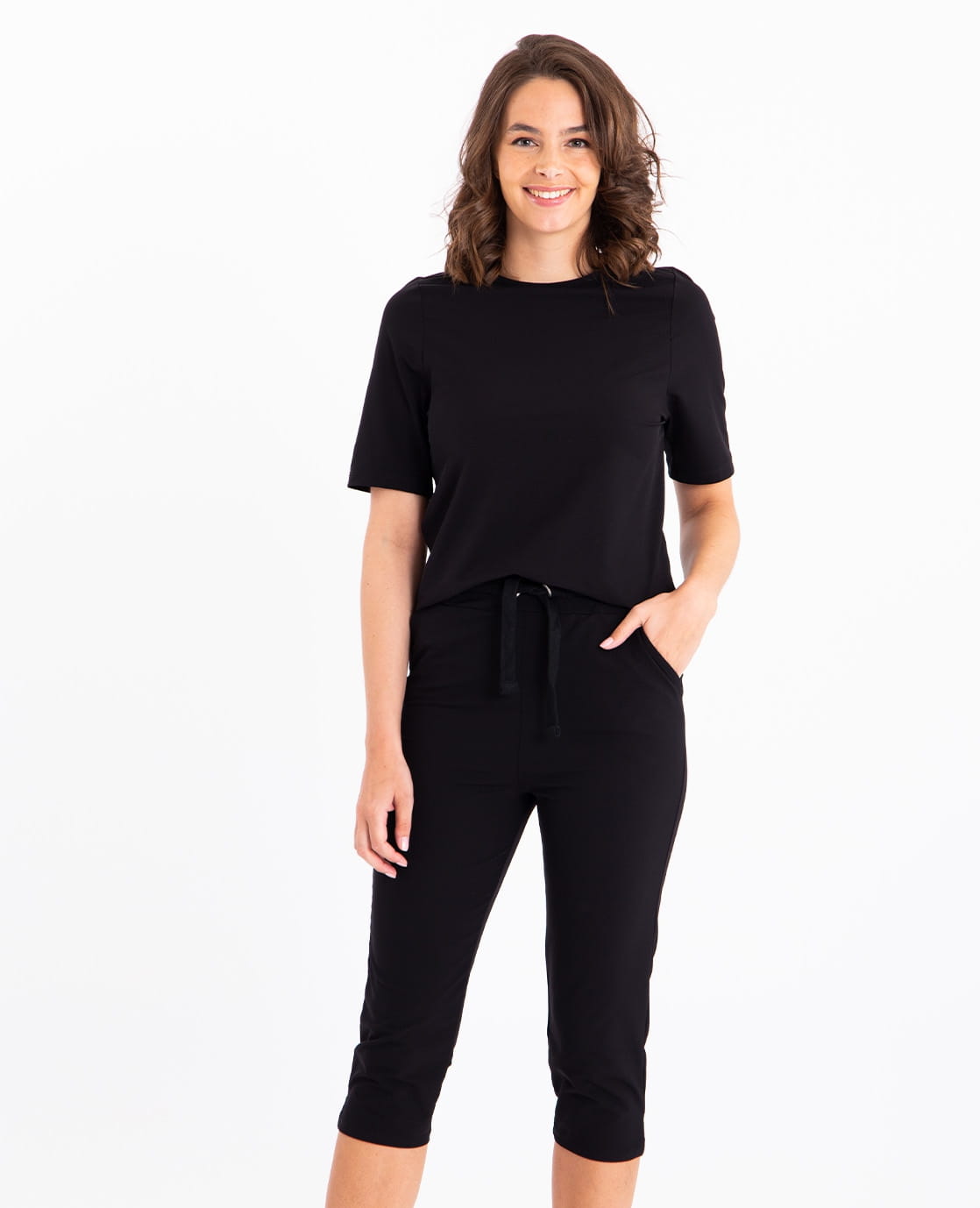 Je m'appelle Broeken Capri Travel | Zwart