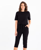 Je m'appelle Broeken Capri Travel | Zwart