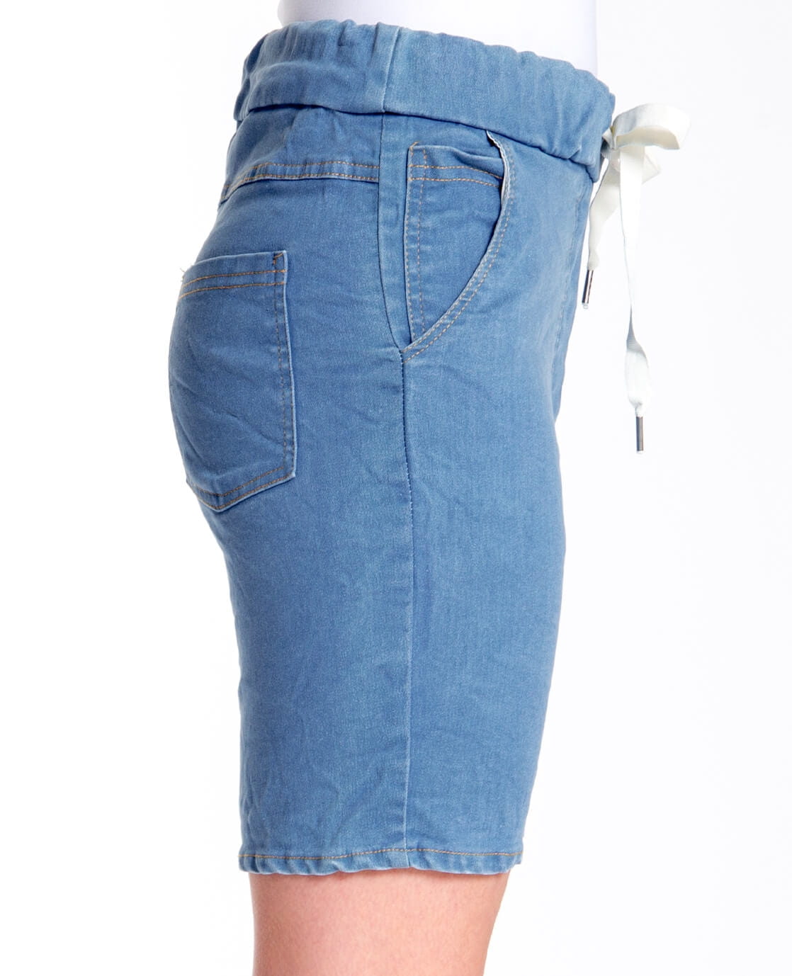 Je m'appelle Broeken Crinc Short Comfortable | Light Denim