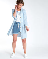 Je m'appelle Broeken Crinc Short Comfortable | Light Denim