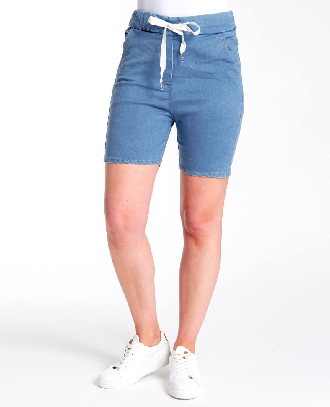 Je m'appelle Broeken Crinc Short Comfortable | Light Denim