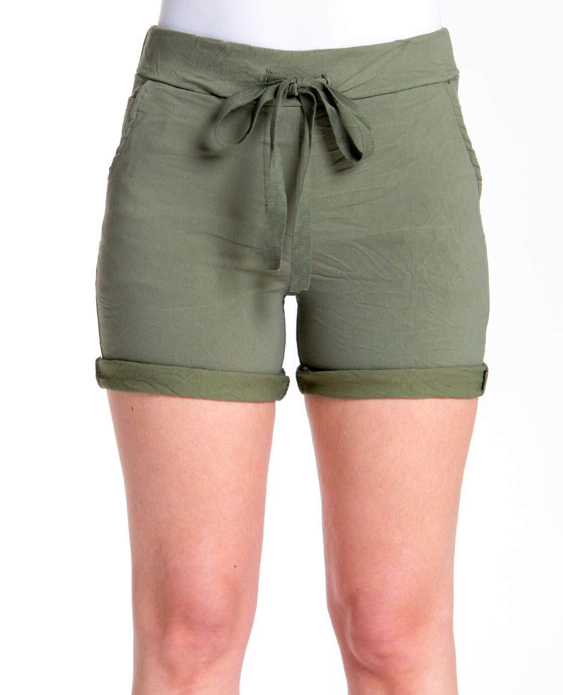 Je m'appelle Broeken Crinc Short Comfortable | Classic Green