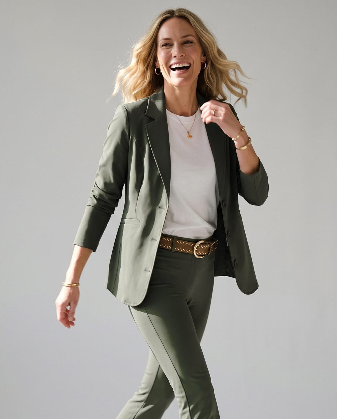Je m'appelle Jassen Blazer Perfecte Travel | Deep Olive