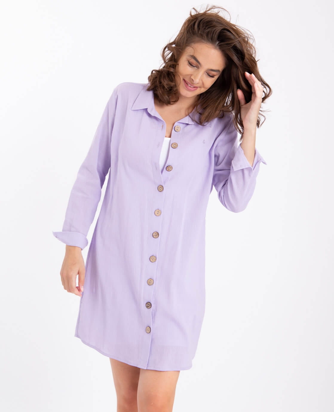 Je m'appelle Jurken Lila / XS Shirt Dress | Lila