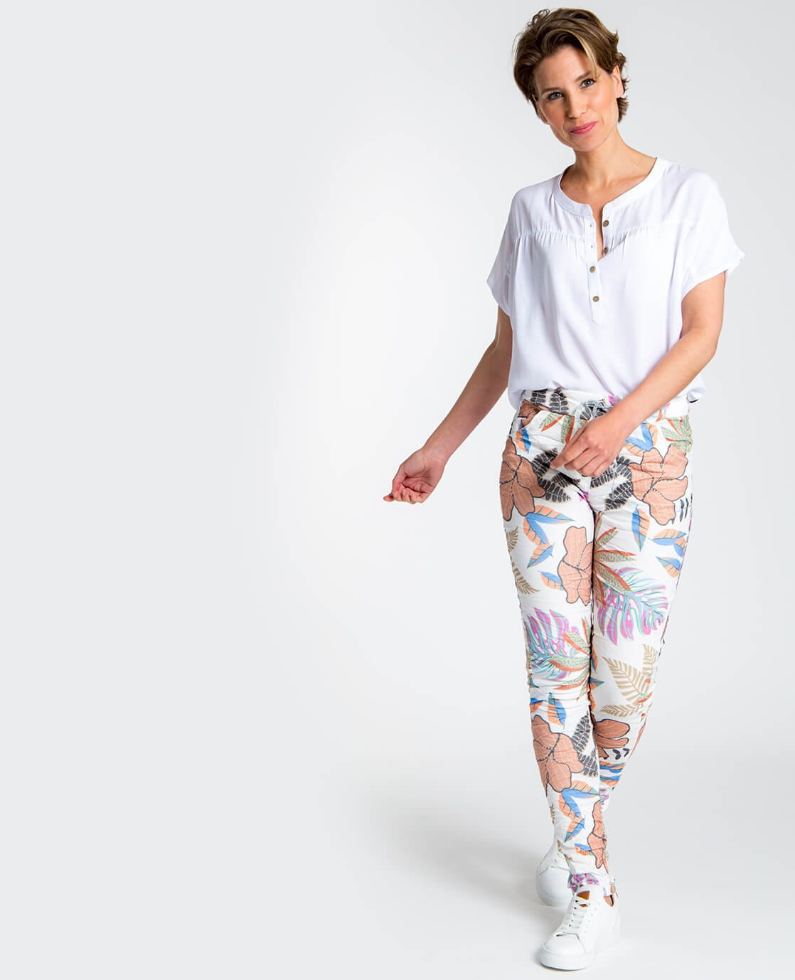 Je m'appelle Broeken Multicolor / XS / (30'') CrincPant Floral | Multicolor