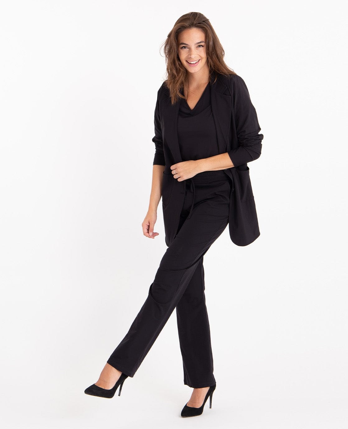Je m'appelle Jassen Blazer Straight Travel | Zwart