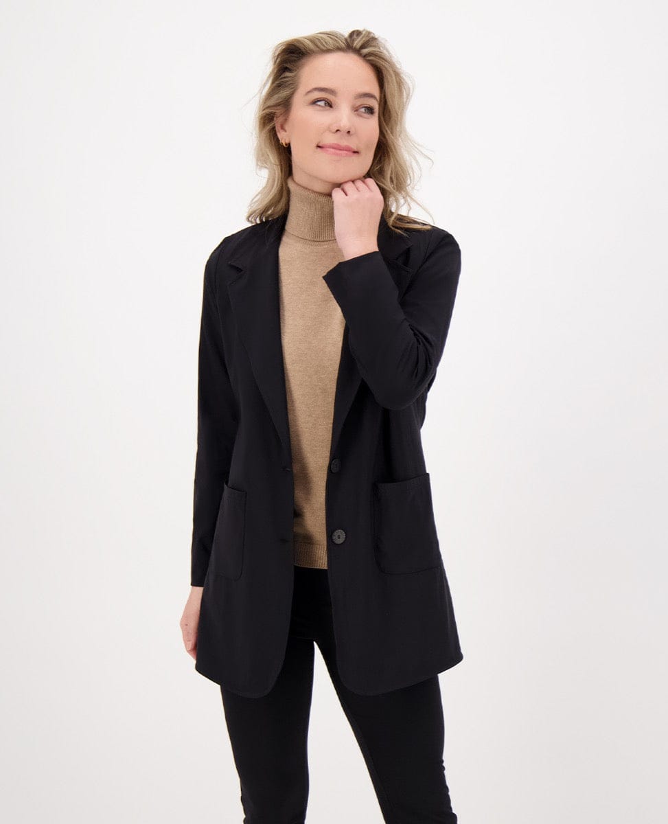 Je m'appelle Jassen Blazer Straight Travel | Zwart